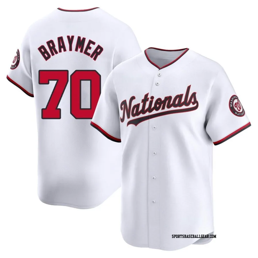 Ben Braymer Men's Washington Nationals White Limited Home Jersey