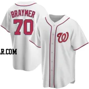 Ben Braymer Men's Washington Nationals White Replica Home Jersey