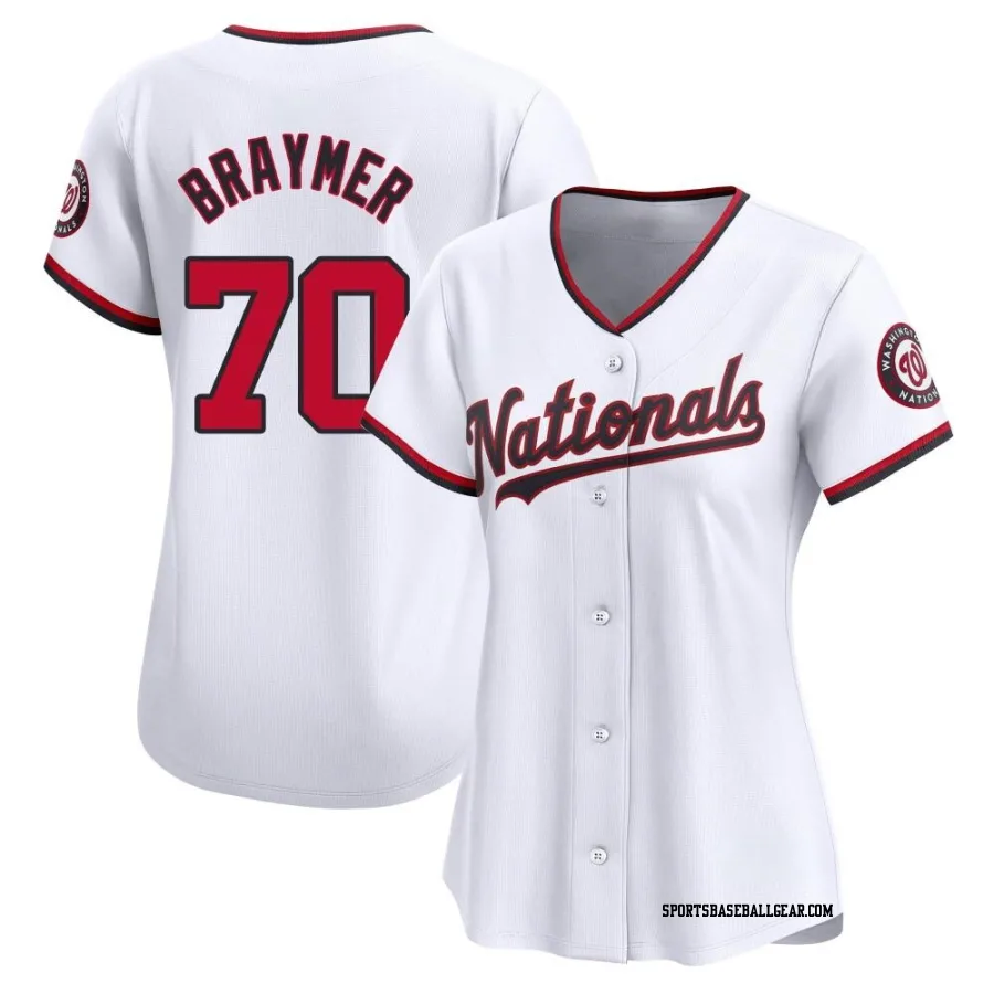 Ben Braymer Women's Washington Nationals White Limited Home Jersey