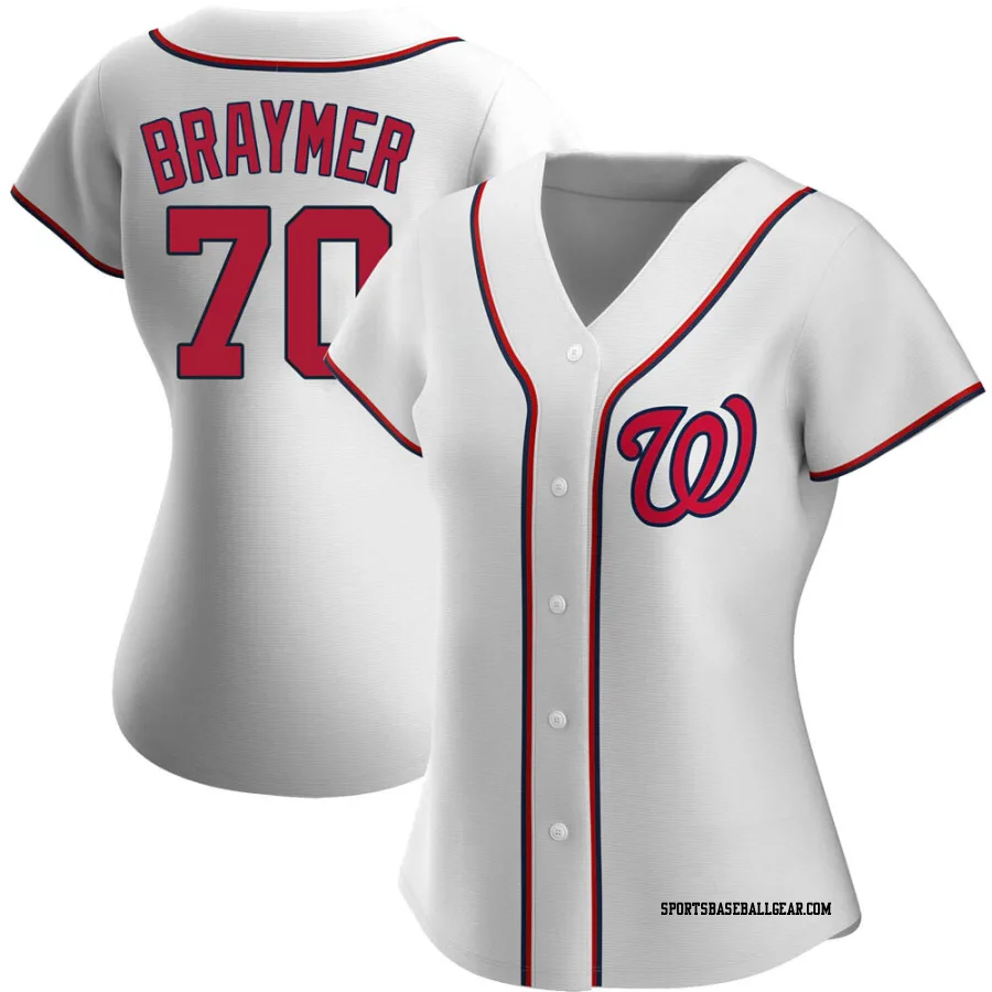 Ben Braymer Women's Washington Nationals White Replica Home Jersey