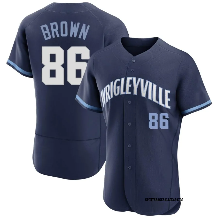 Ben Brown Men's Chicago Cubs Navy Authentic 2021 City Connect Jersey