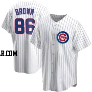 Ben Brown Men's Chicago Cubs White Replica Home Jersey