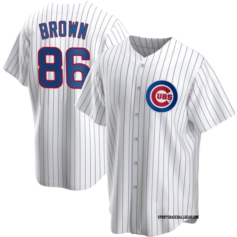 Ben Brown Men's Chicago Cubs White Replica Home Jersey