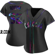 Ben Brown Women's Chicago Cubs Black Holographic Replica Alternate Jersey