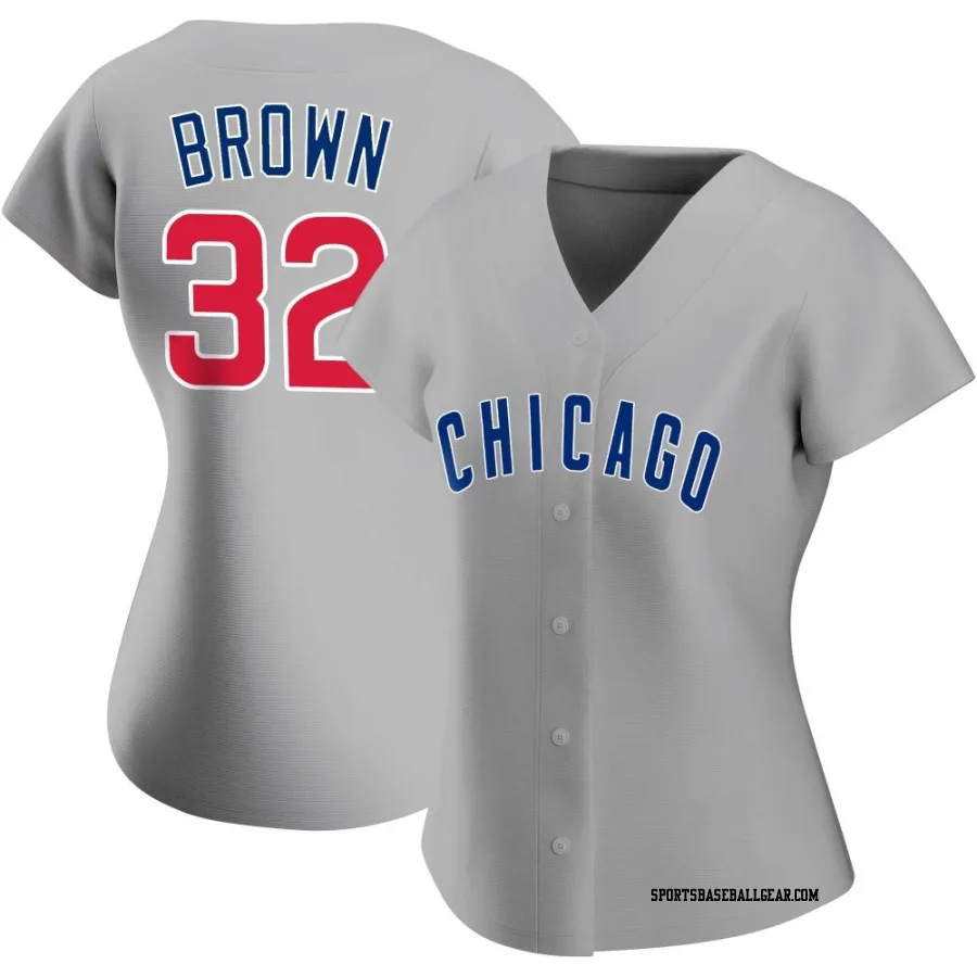 Ben Brown Women's Chicago Cubs Gray Authentic Road Jersey