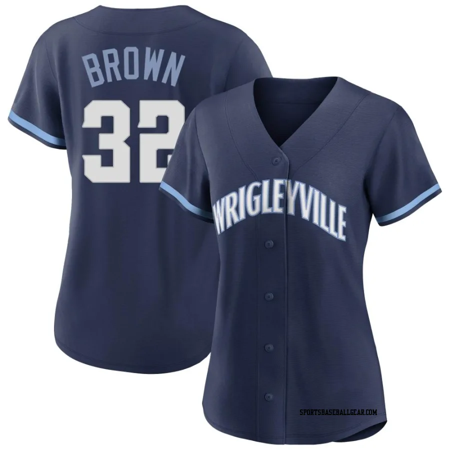 Ben Brown Women's Chicago Cubs Navy Authentic 2021 City Connect Jersey