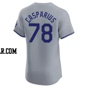 Ben Casparius Men's Los Angeles Dodgers Gray Elite Road Jersey