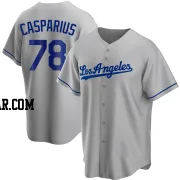 Ben Casparius Men's Los Angeles Dodgers Gray Replica Road Jersey