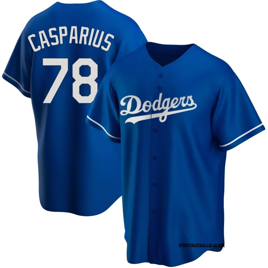 Ben Casparius Men's Los Angeles Dodgers Royal Replica Alternate Jersey