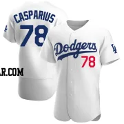 Ben Casparius Men's Los Angeles Dodgers White Authentic Home Jersey