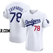 Ben Casparius Men's Los Angeles Dodgers White Elite Home Jersey