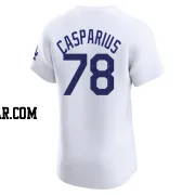 Ben Casparius Men's Los Angeles Dodgers White Elite Home Jersey