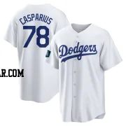 Ben Casparius Men's Los Angeles Dodgers White Replica 2024 World Tour Seoul Series Home Jersey