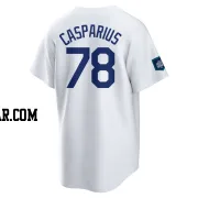 Ben Casparius Men's Los Angeles Dodgers White Replica 2024 World Tour Seoul Series Home Jersey