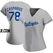 Ben Casparius Women's Los Angeles Dodgers Gray Replica Road Jersey