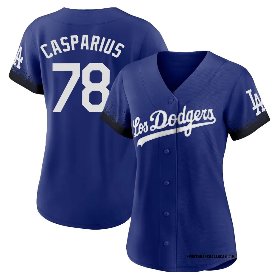 Ben Casparius Women's Los Angeles Dodgers Royal Authentic 2021 City Connect Jersey