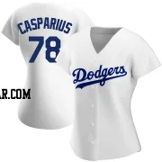 Ben Casparius Women's Los Angeles Dodgers White Authentic Home Jersey