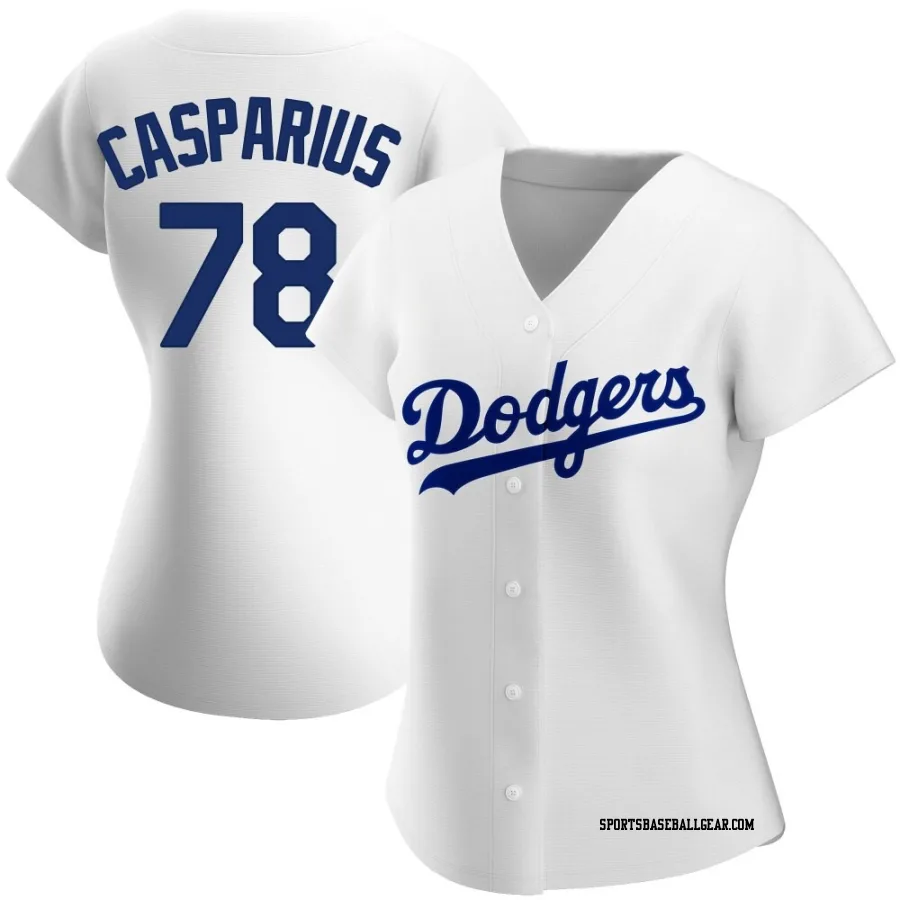 Ben Casparius Women's Los Angeles Dodgers White Authentic Home Jersey