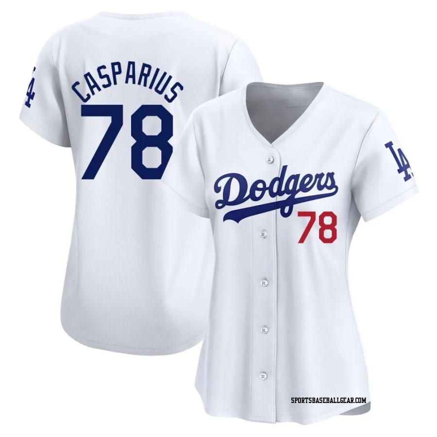 Ben Casparius Women's Los Angeles Dodgers White Limited Home Jersey