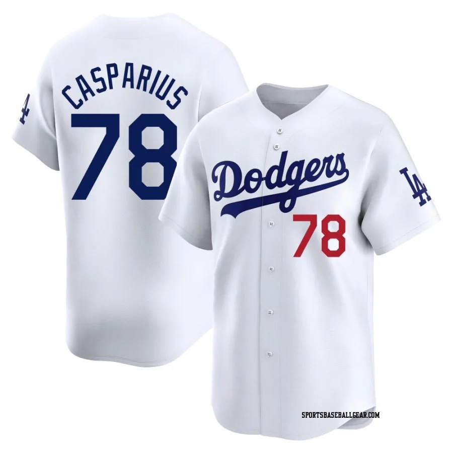 Ben Casparius Youth Los Angeles Dodgers White Limited Home Jersey