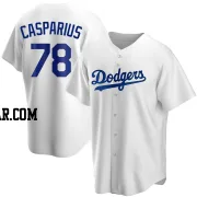 Ben Casparius Youth Los Angeles Dodgers White Replica Home Jersey