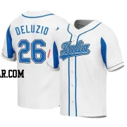 Ben DeLuzio Men's Italy Baseball White Replica 2023 World Baseball Classic Jersey