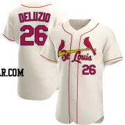 Ben DeLuzio Men's St. Louis Cardinals Cream Authentic Alternate Jersey