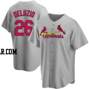 Ben DeLuzio Men's St. Louis Cardinals Gray Replica Road Jersey