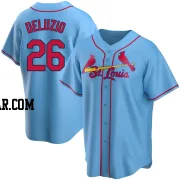 Ben DeLuzio Men's St. Louis Cardinals Light Blue Replica Alternate Jersey