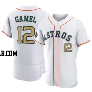 Ben Gamel Men's Houston Astros Gold Game Authentic White 2023 Collection Jersey