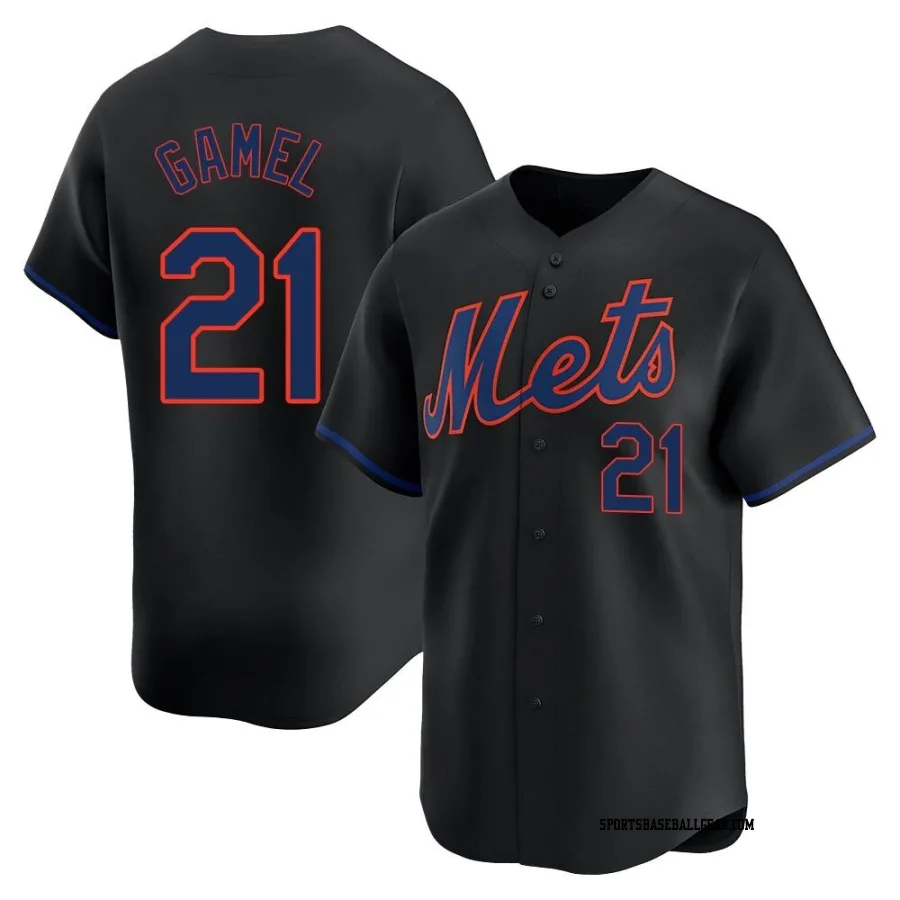 Ben Gamel Men's New York Mets Black Limited Alternate Jersey