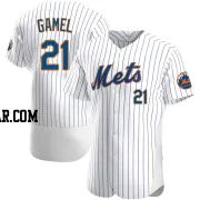 Ben Gamel Men's New York Mets White Game Home Authentic Jersey