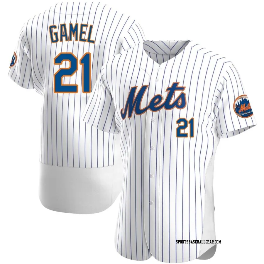 Ben Gamel Men's New York Mets White Game Home Authentic Jersey