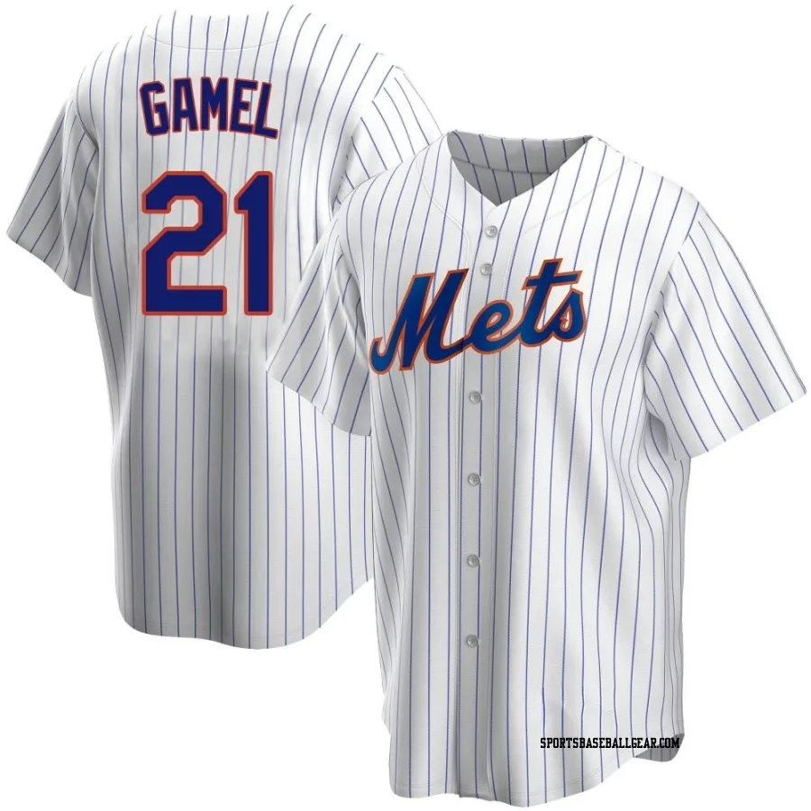 Ben Gamel Men's New York Mets White Game Home Replica Jersey