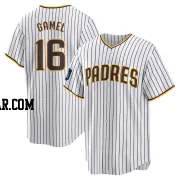 Ben Gamel Men's San Diego Padres White Game Replica 2024 World Tour Seoul Series Home Jersey