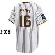 Ben Gamel Men's San Diego Padres White Game Replica 2024 World Tour Seoul Series Home Jersey