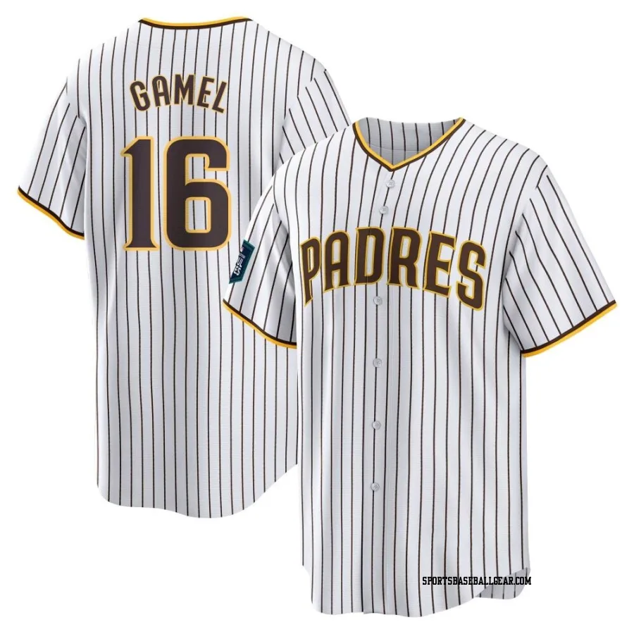 Ben Gamel Men's San Diego Padres White Game Replica 2024 World Tour Seoul Series Home Jersey