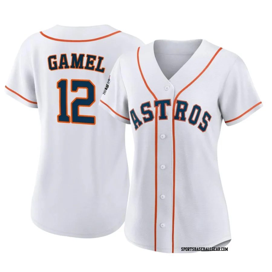 Ben Gamel Women's Houston Astros White Game Authentic 2022 World Series Home Jersey