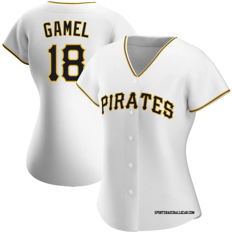 Ben Gamel Women's Pittsburgh Pirates White Game Home Replica Jersey