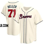 Ben Heller Men's Atlanta Braves Cream Replica Alternate Jersey