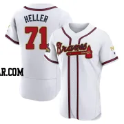 Ben Heller Men's Atlanta Braves Gold Authentic White 2022 Program Jersey