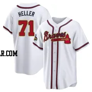 Ben Heller Men's Atlanta Braves Gold Replica White 2022 Program Jersey