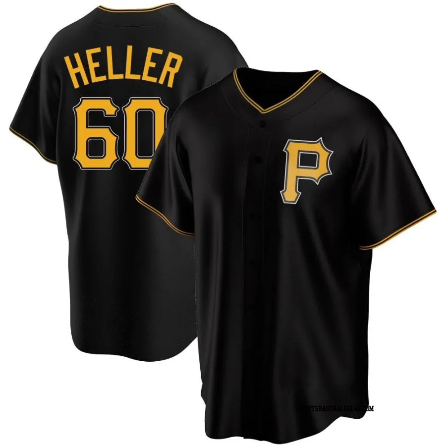 Ben Heller Men's Pittsburgh Pirates Black Replica Alternate Jersey