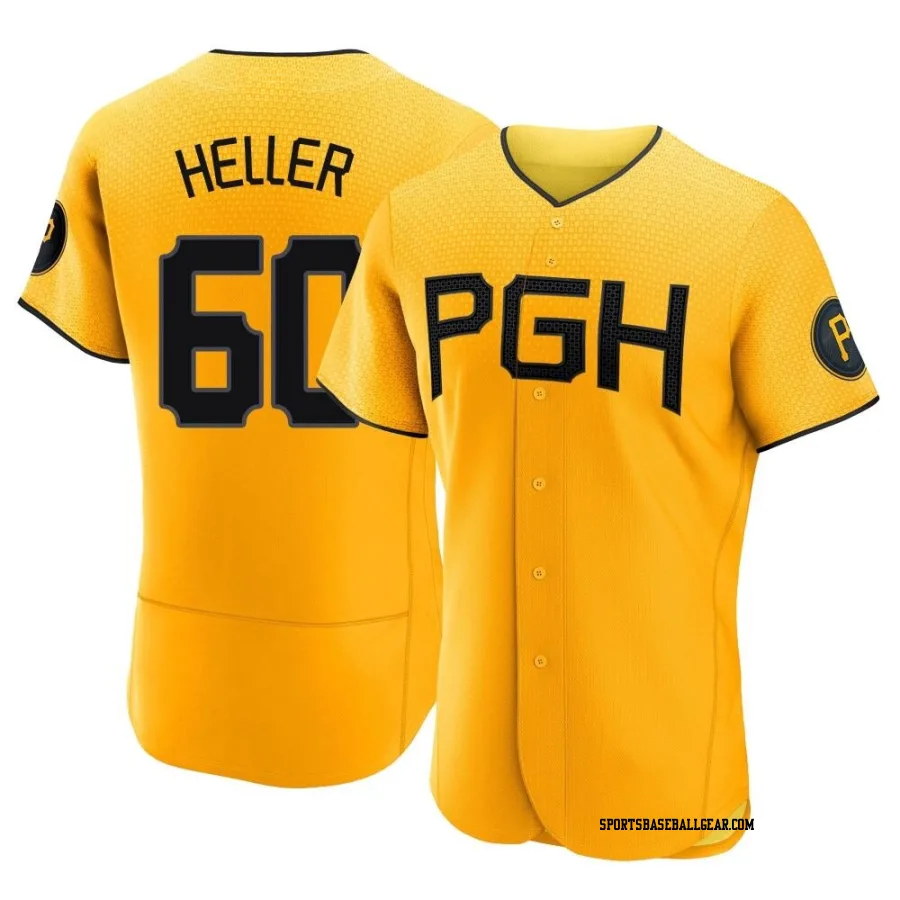 Ben Heller Men's Pittsburgh Pirates Gold Authentic 2023 City Connect Jersey