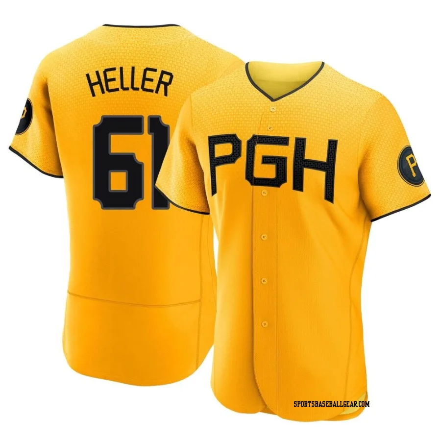 Ben Heller Men's Pittsburgh Pirates Gold Authentic 2023 City Connect Jersey