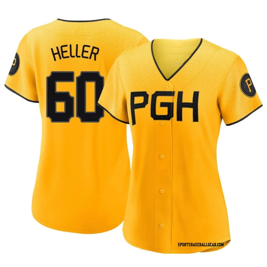 Ben Heller Women's Pittsburgh Pirates Gold Replica 2023 City Connect Jersey