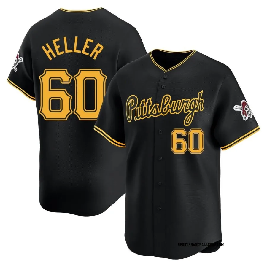 Ben Heller Youth Pittsburgh Pirates Black Limited Alternate Jersey