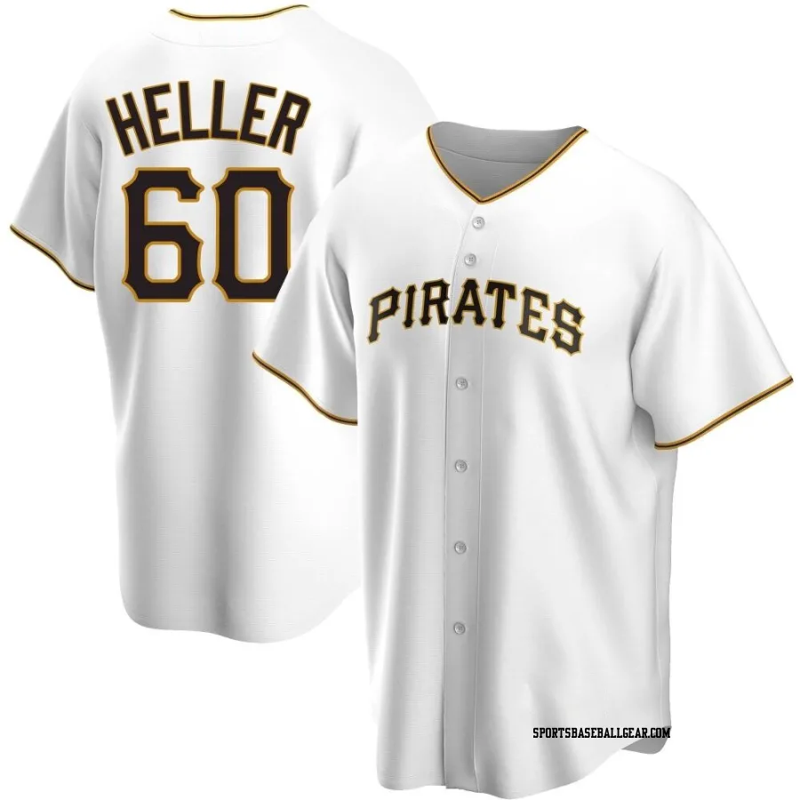 Ben Heller Youth Pittsburgh Pirates White Replica Home Jersey