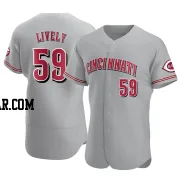 Ben Lively Men's Cincinnati Reds Gray Authentic Road Jersey