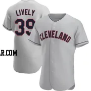 Ben Lively Men's Cleveland Guardians Gray Authentic Road Jersey